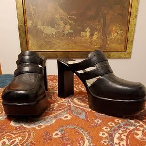 Vintage Selex platform mules